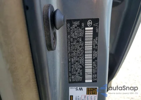 2005 Toyota Prius из США, поврежденный, VIN JTDKB20U753127951